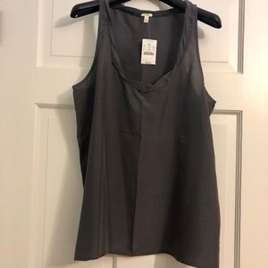 NWT J Crew size 4 gray silk sleeveless top